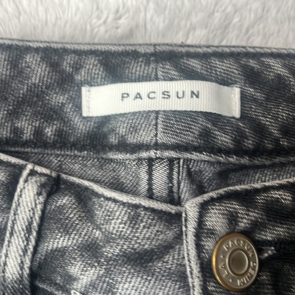 Pacsun black/grey jeans high rise fitted - Picture 3 of 4